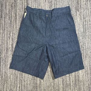 Brand New Haggar Men's Size 32 Premium Cotton Indigo‎ Blue Yarn Bermuda Shorts
